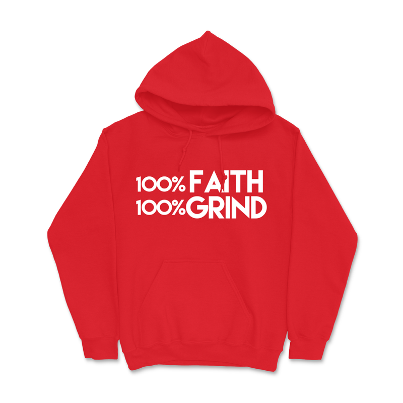 100% Faith & 100% Grind Hoodie - Image 4